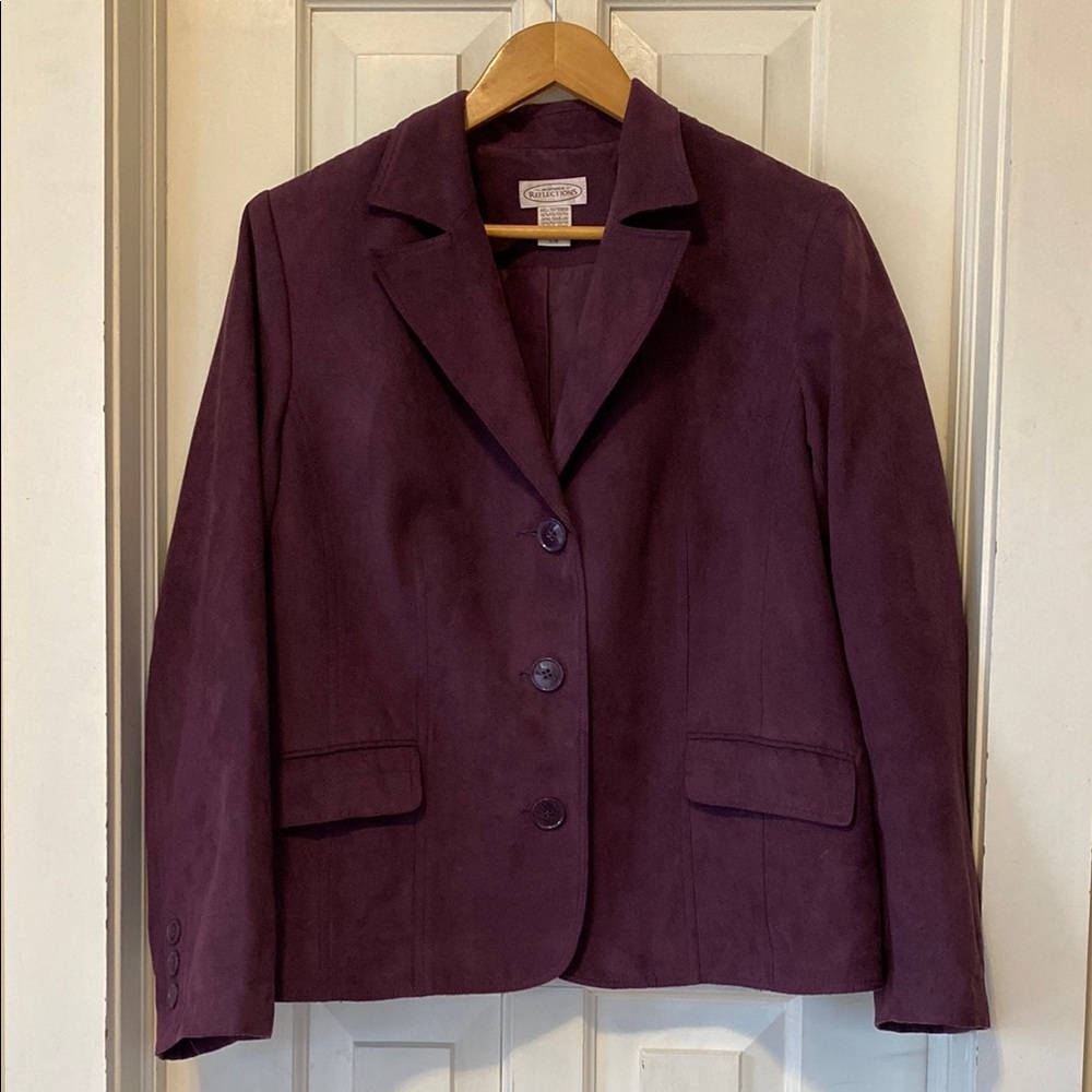 Northern Reflections Plum Suede Blazer Jacket